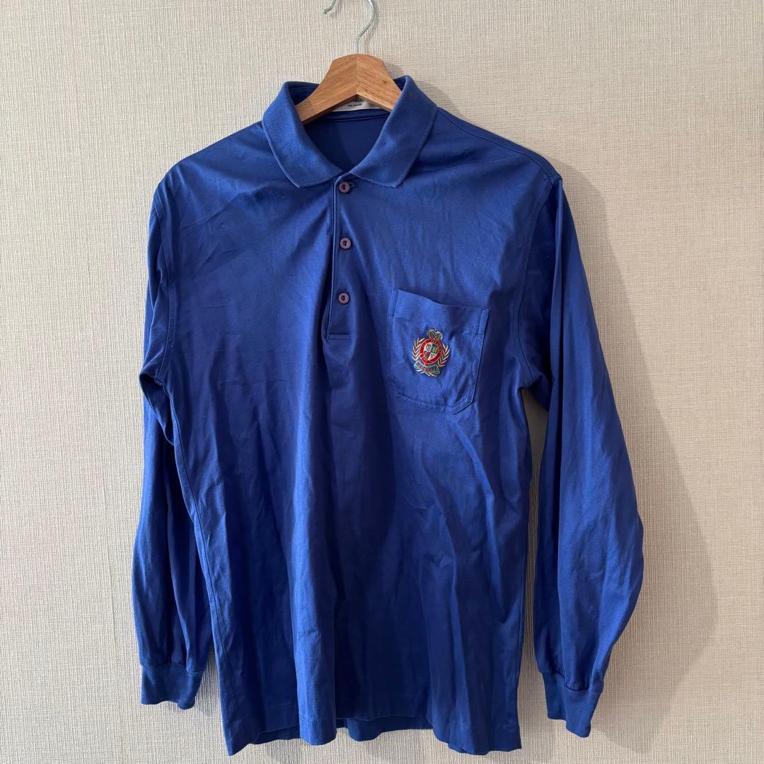 Tom Weiskopf蓝色长袖polo衫M