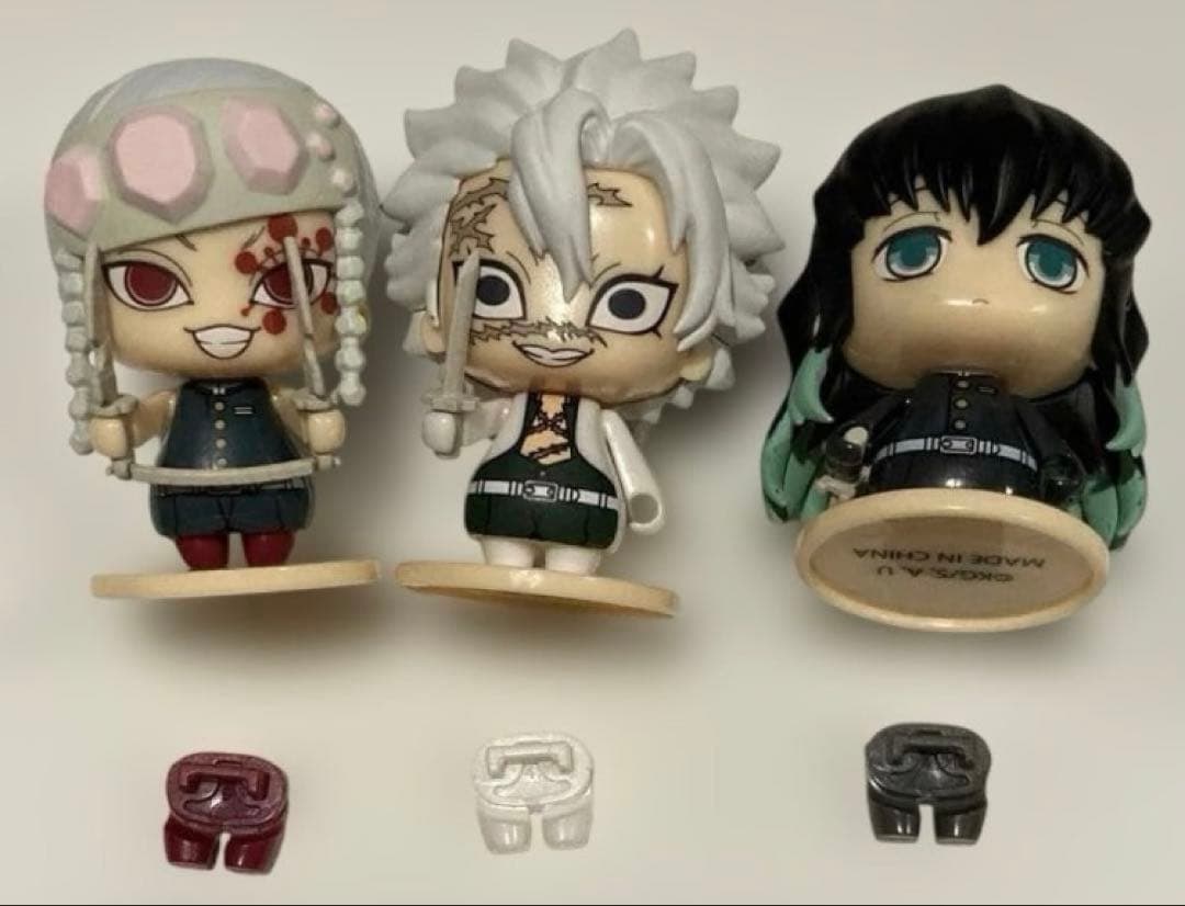 Demon Slayer Pocket Match Set: Tengen Uzui, Sanemi Shinazugawa, Muichiro Tokito (3-Piece)