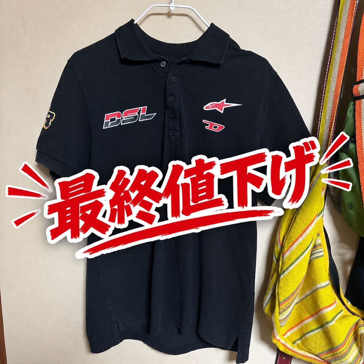 Alpinestars×DIESEL 阿尔帕因斯塔斯 Polo 衫 黑色 赛车运动
