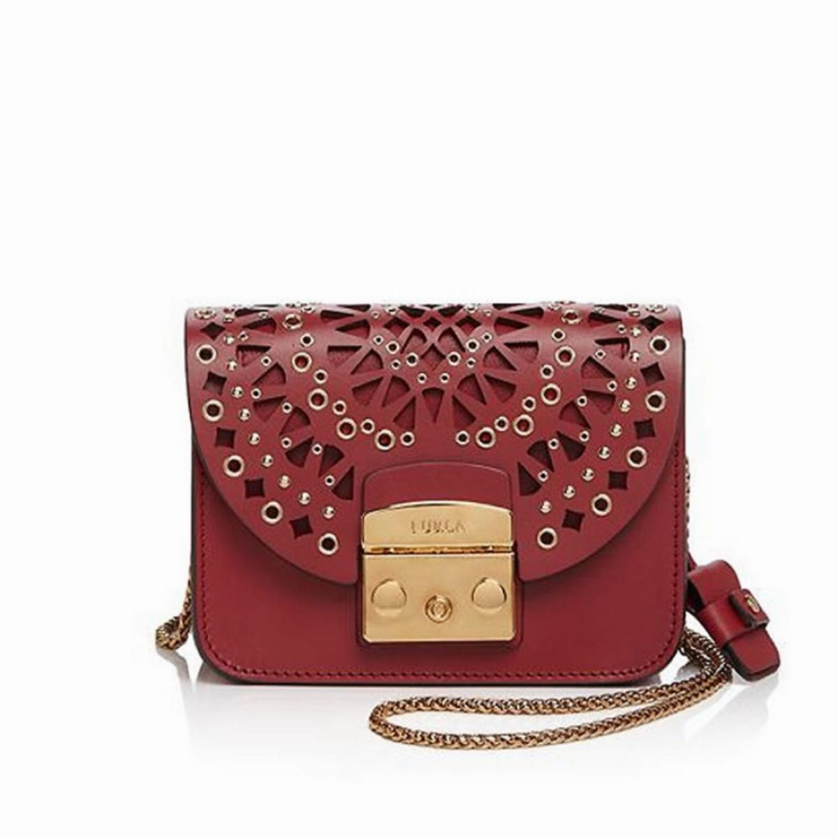 FURLA Metropolis Cutwork Chain Shoulder Bag