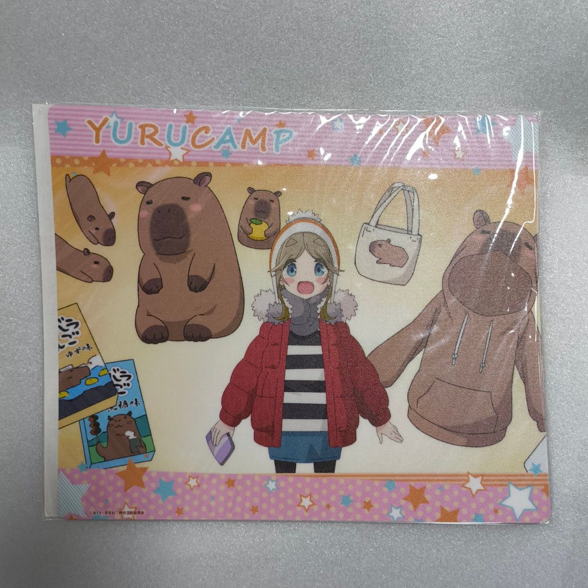 Yuru Camp△ Inuyama Akari Rubber Mouse Pad Manga Time Kirara Afro Heya Camp Anime Capybara 0