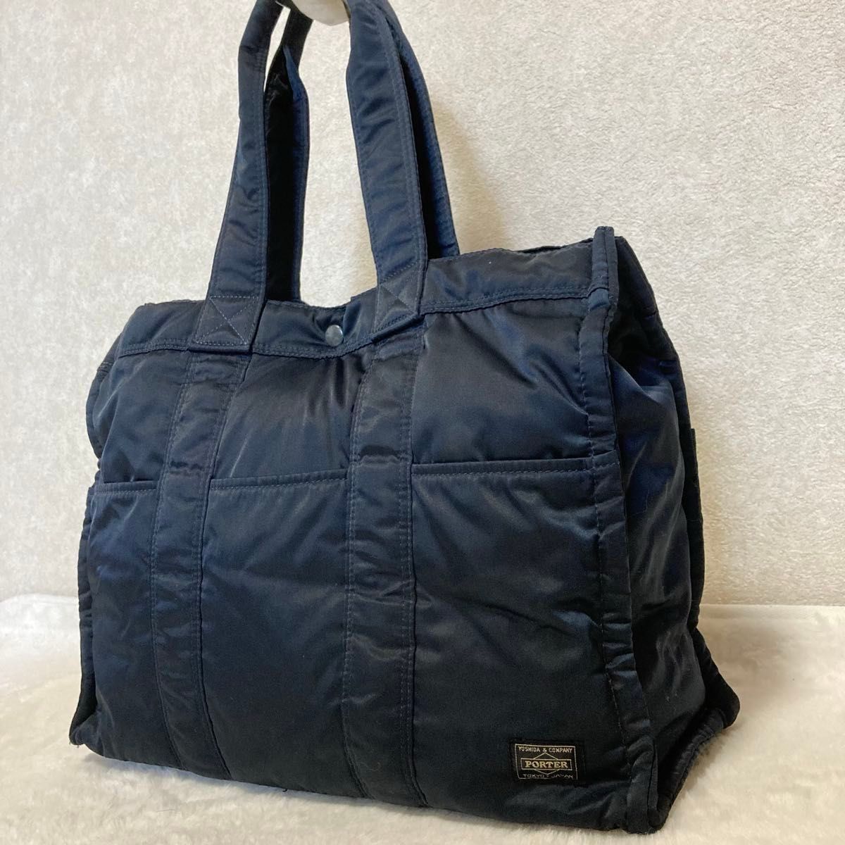 【美品・廃盤希少】PORTER ポーター HEADPORTER ヘッドポーター　タンカー　トートバッグ  アイアンブルー