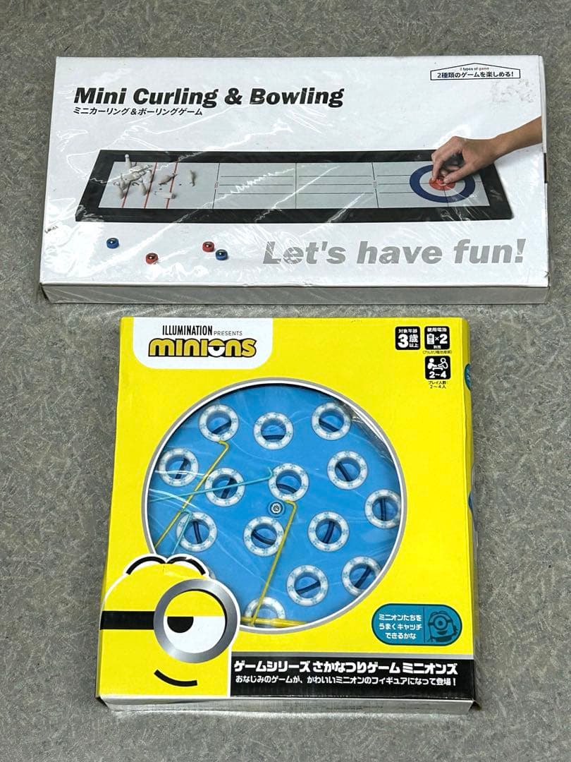 Minions Fishing Game and Mini Curling & Bowling Game 2-Piece Set
