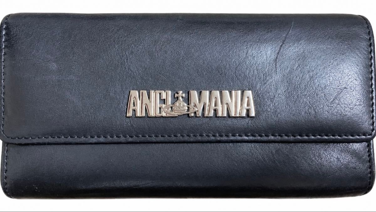 Vivienne Westwood ANGLOMANIA Long Wallet Genuine Leather Black Orb Big Logo Vivienne Westwood