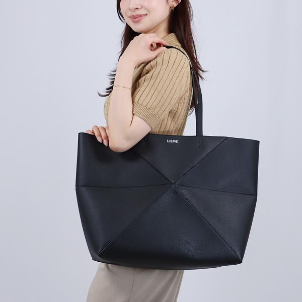 【平行进口商品】 罗意威 LOEWE 托特包 手提包 拼图折叠托特 A779PTWX01 1100 黑色 水平款 大号