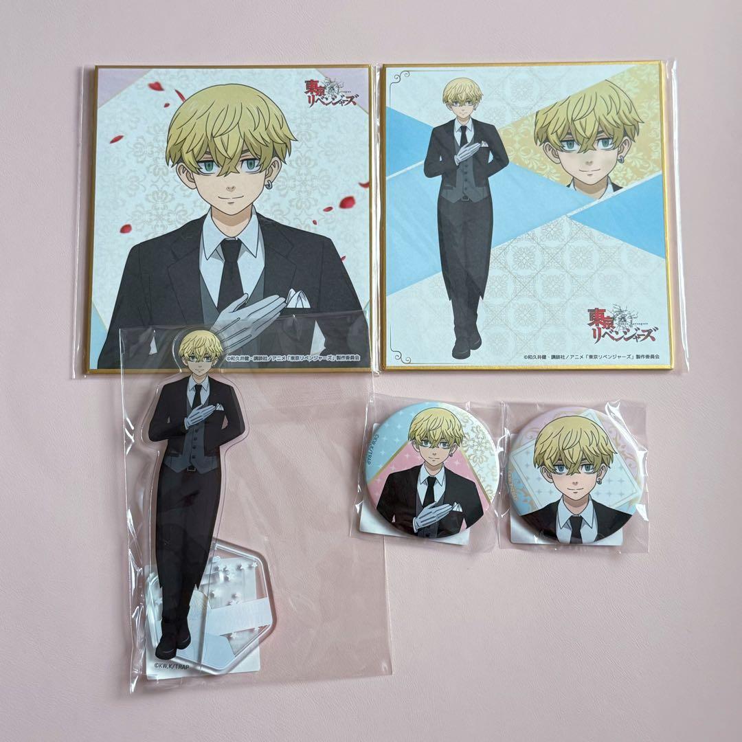 Tokyo Revengers Butler Costume Can Badge Acrylic Stand Colored Paper Chiaki Matsuno