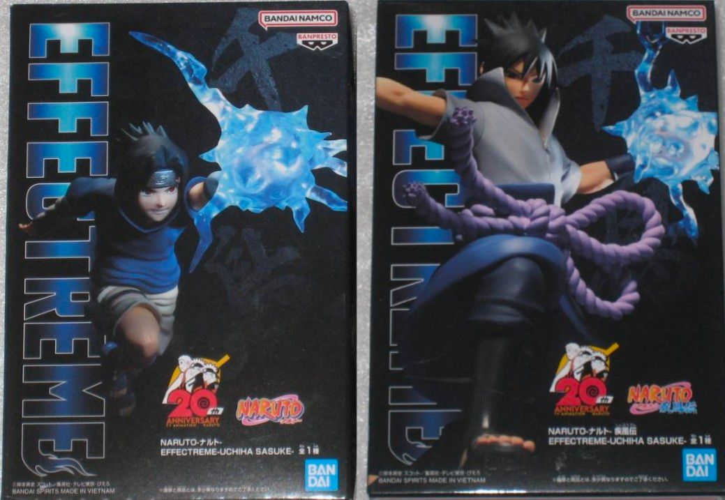 NARUTO ナルト 疾風伝 うちはサスケ フィギュア EFFECTREME サスケ 少年ジャンプ プライズ 2種 バンプレスト