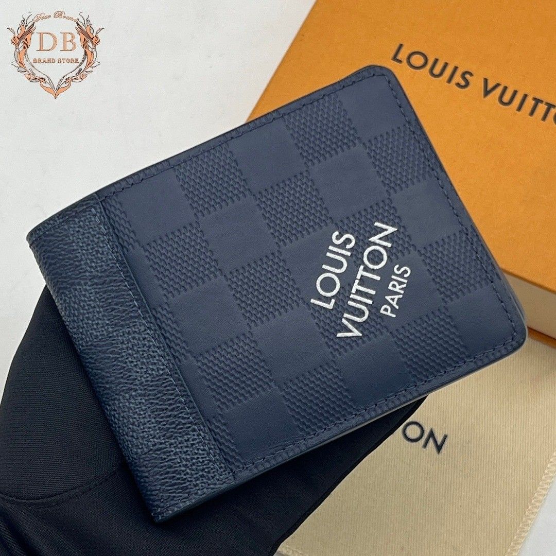 【附盒袋】路易威登 达米埃 安菲尼 多功能钱包 海军蓝 LOUIS VUITTON 二折式钱包