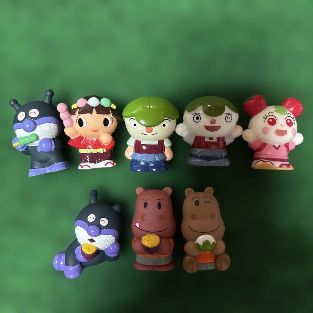 Anpanman Finger Puppets Set of 8 Kazemaru and Odango-chan Vintage Rare