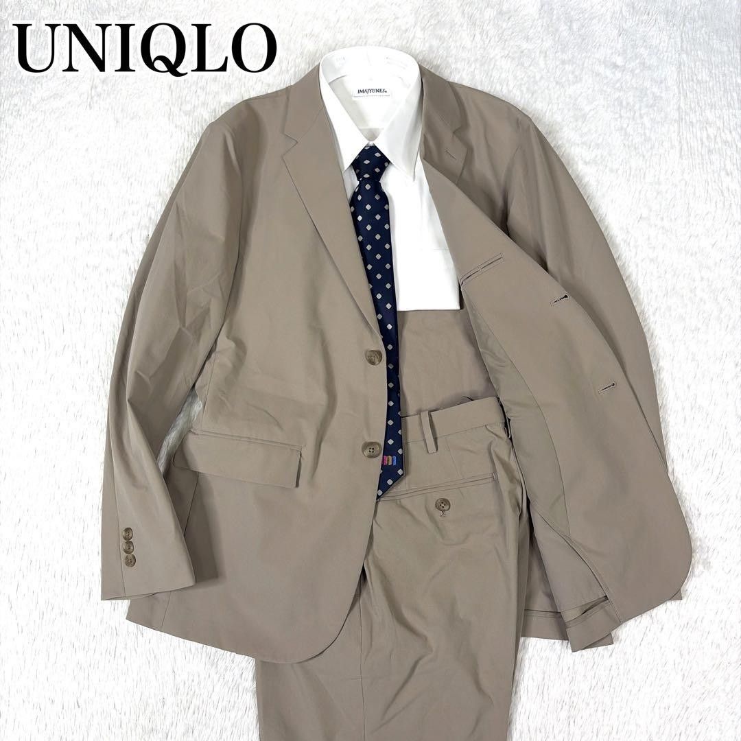 UNIQLO优衣库感动夹克感动裤子套装套装米色拉伸可以洗的安康夹克