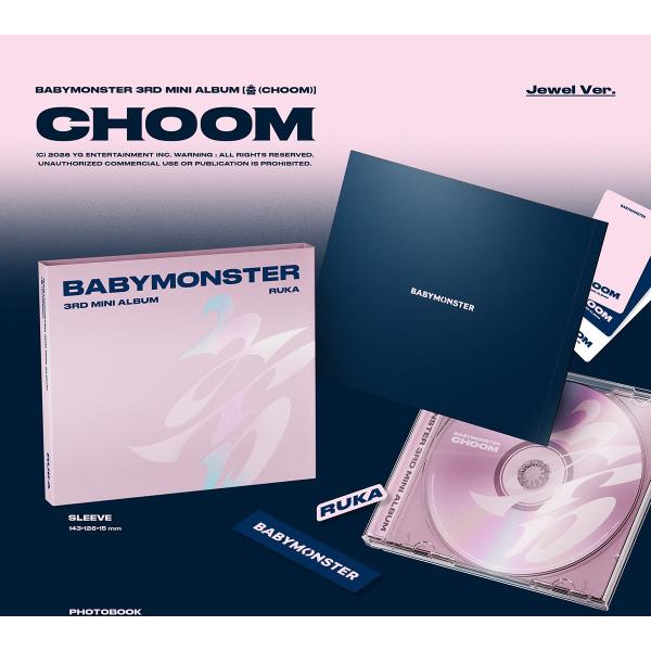 BABYMONSTER Official Merchandise 3rd Mini Album 【CHOOM】(Jewel Ver) Baby Monster | K-POP Korea