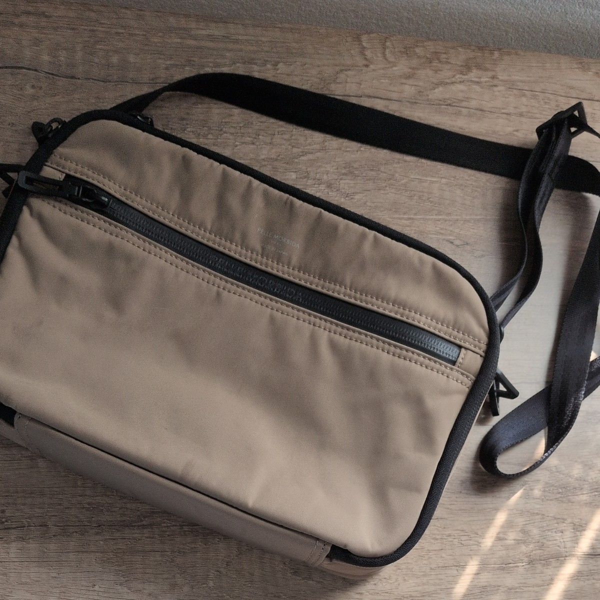 PELLE MORBIDA Pelle Morbida Shoulder Bag Men's Women's Beige Crossbody Bag Simple