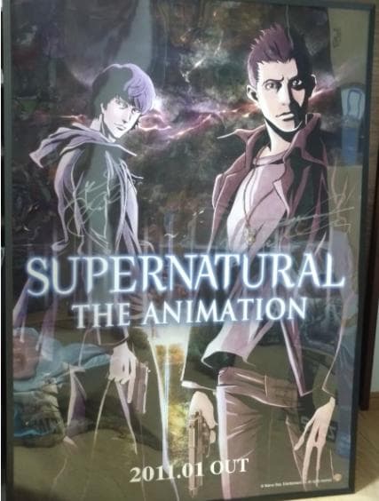 SUPERNATURAL 带亲笔签名的B全尺寸海报 附中奖证书 THE BOYZ