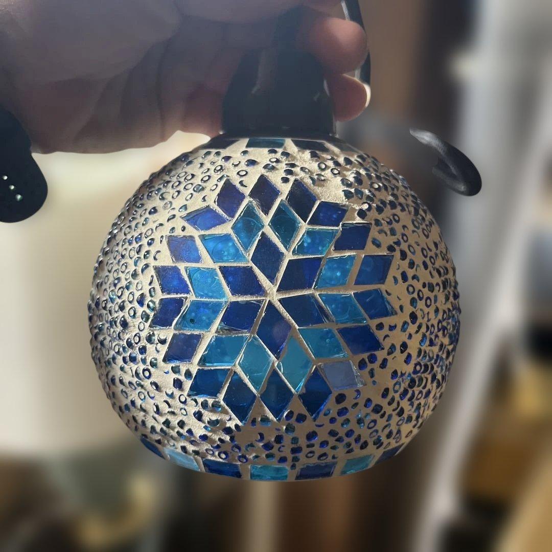 马赛克玻璃 吊灯 雪花图案