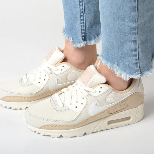NIKE AIR MAX 90 耐克 Air Max 90 女士运动鞋 四季通用 米色 fd1452-030