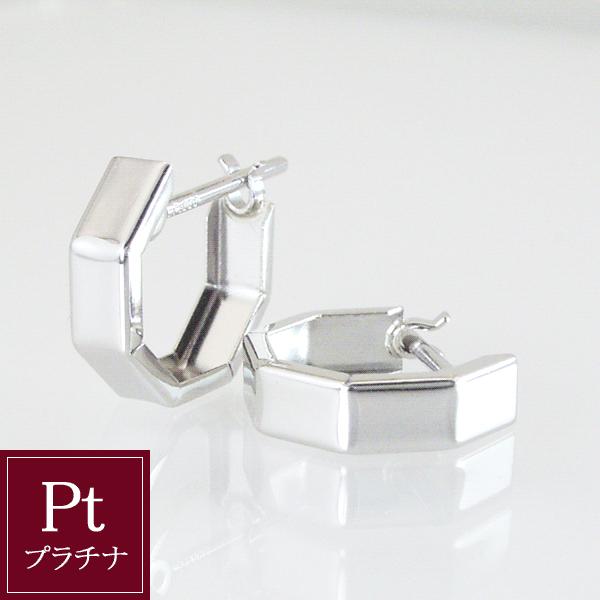 耳环 白金 Pt900 圈形耳环 女士饰品 纯金属 预计2个工作日前后发货