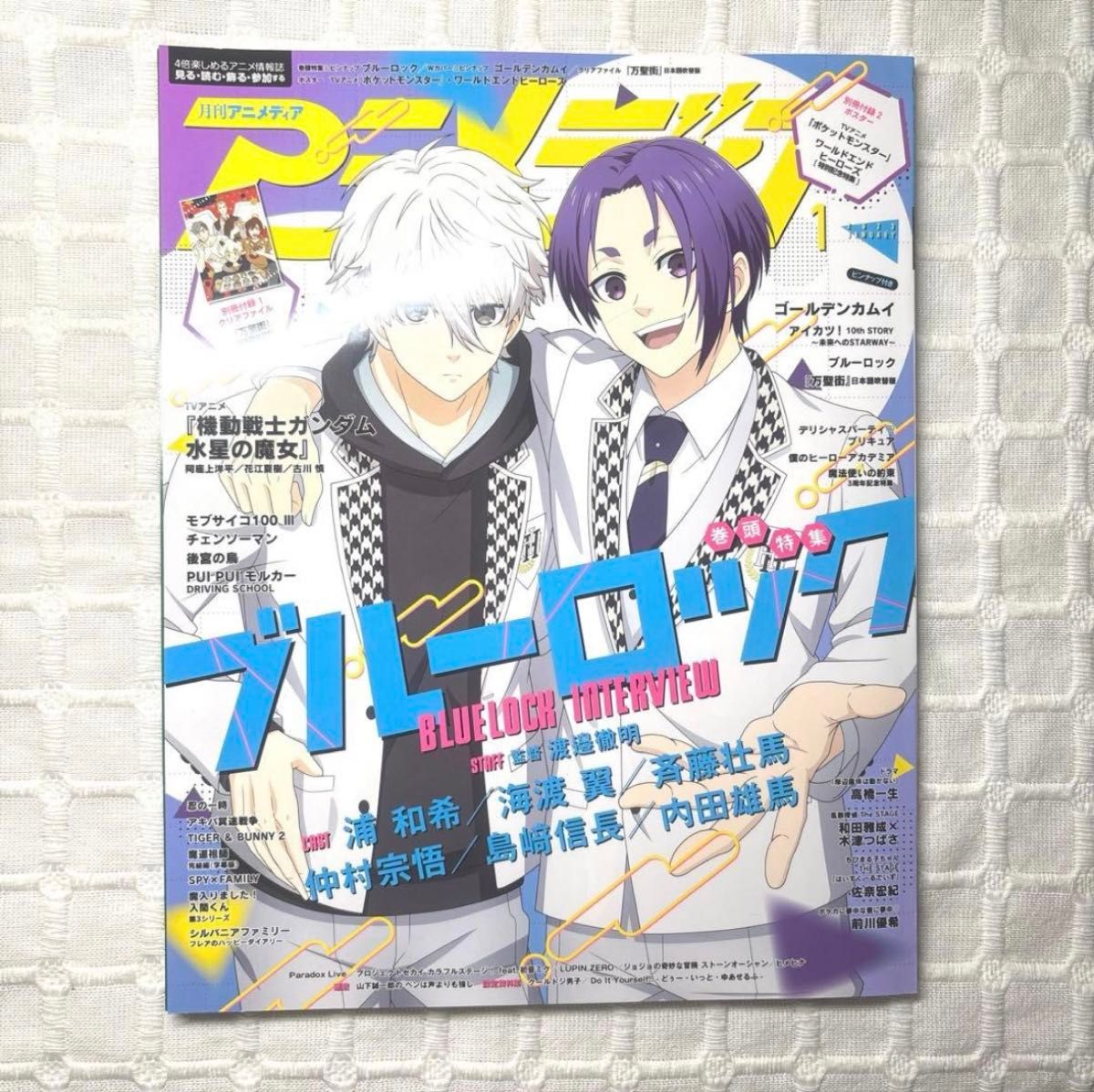 Animedia Magazine with Supplement, Monthly Animedia, Blue Lock, Seishirō Nagi, Reo Mikage
