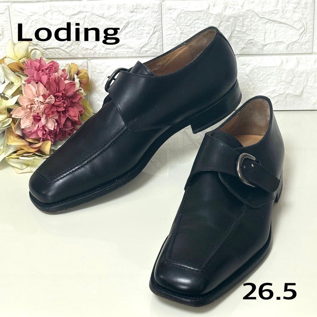 Loding 洛丁 单扣僧侣鞋 皮鞋 黑色 26.5厘米