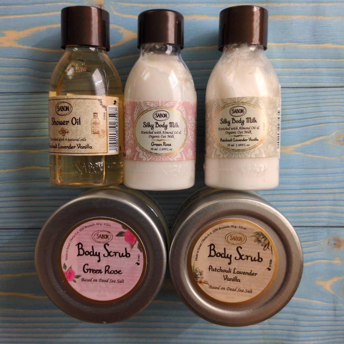 SABON 萨邦 身体护理 五件套 沐浴油 身体乳 身体磨砂膏