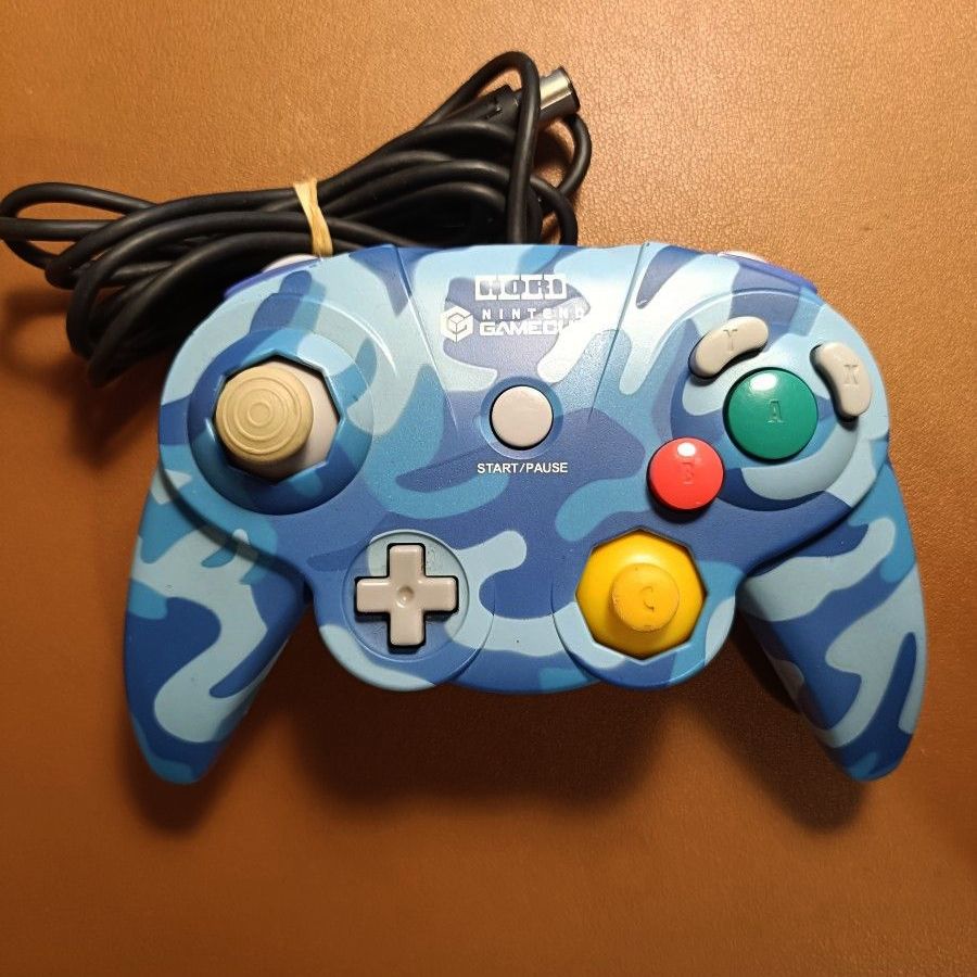 GameCube Controller by HORI, Camouflage Model, GAMECUBE, Nintendo, Blue