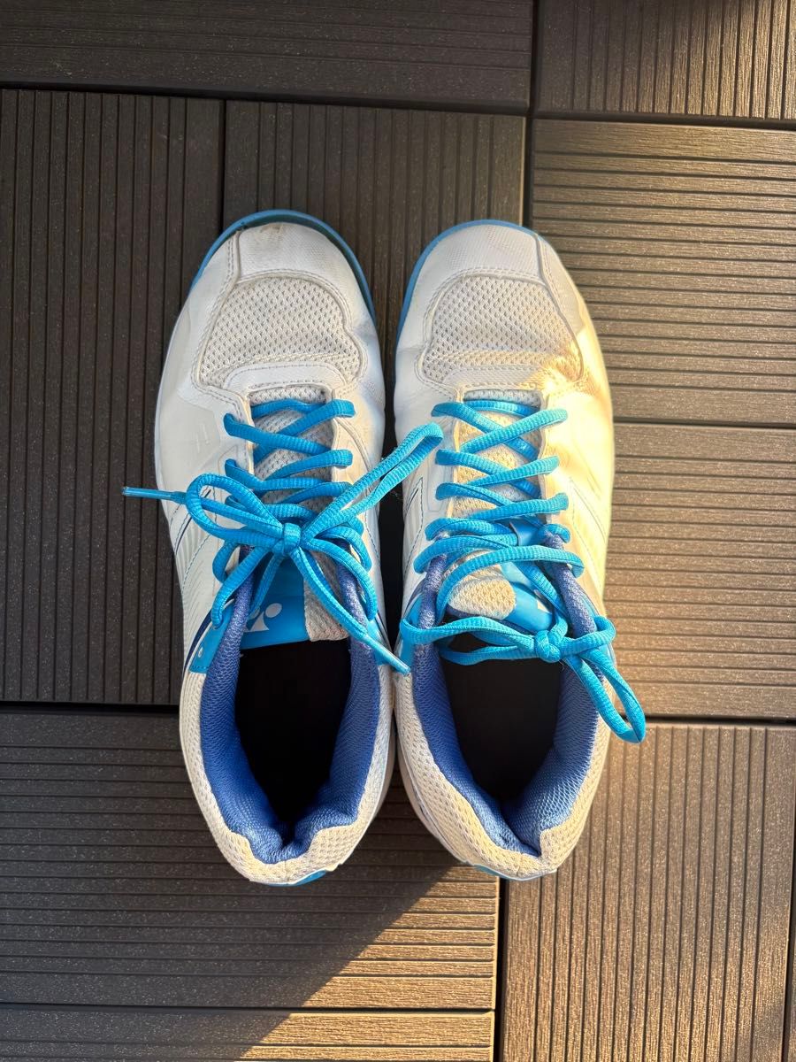 YONEX 尤尼克斯 羽毛球鞋 白色 蓝色 Power Cushion
