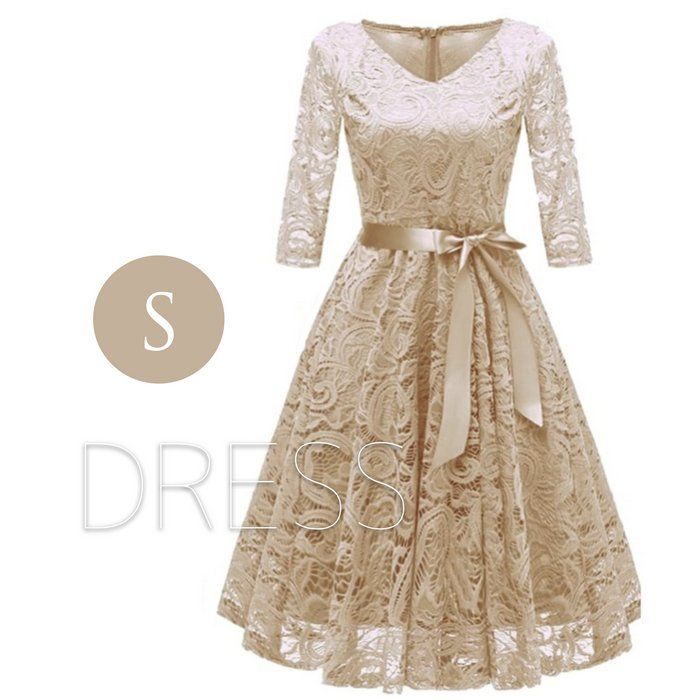礼服可爱的派对礼服女士婚礼七分袖连衣裙新品