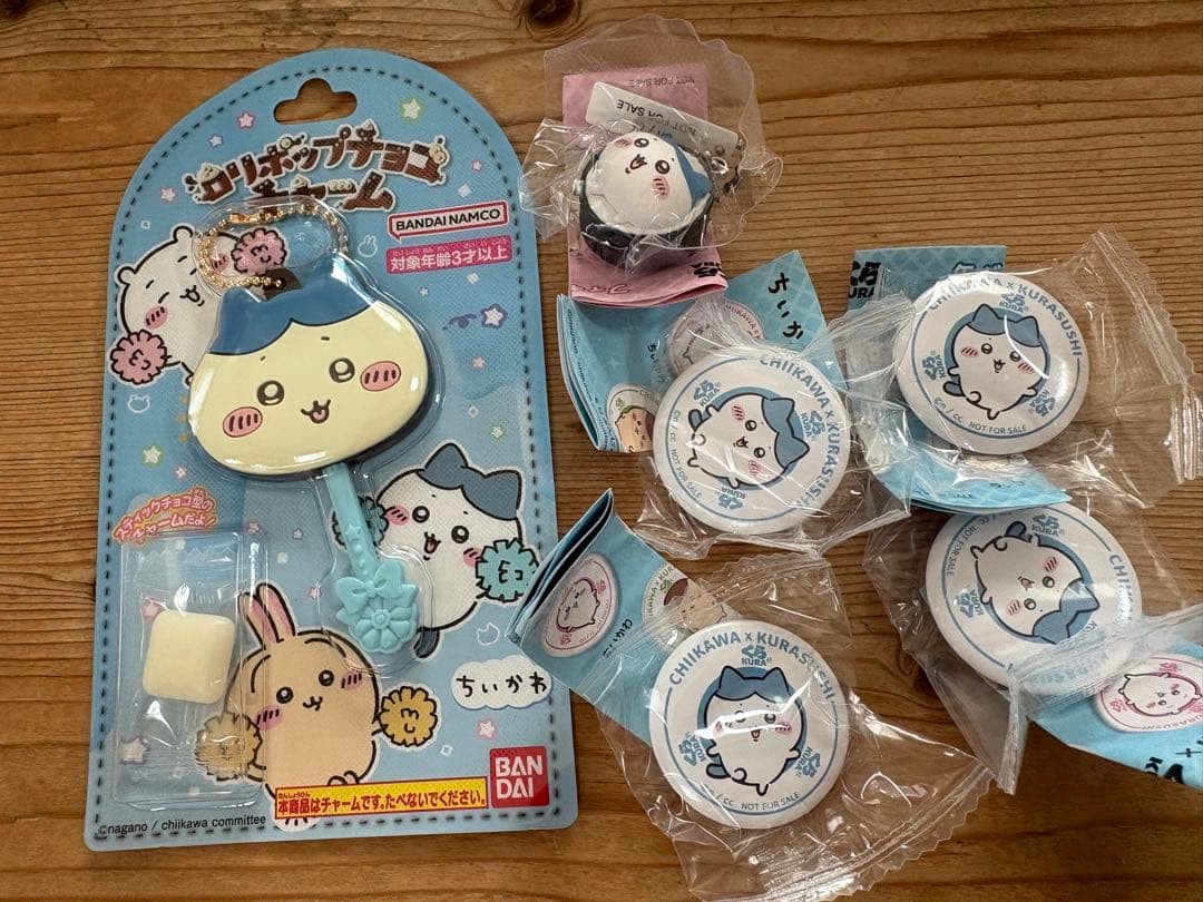 Chiikawa Kura Sushi Hachiware Figure Can Badge Lollipop Chocolate Charm