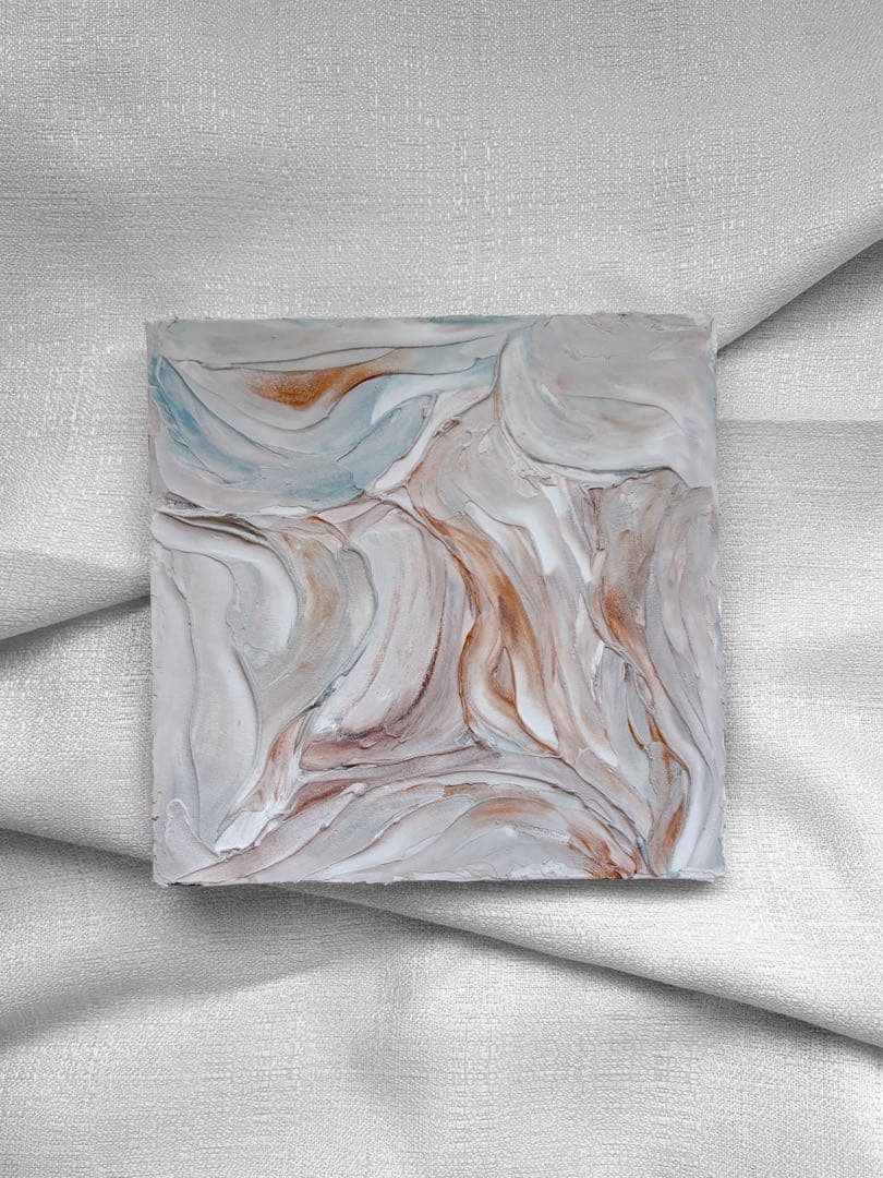 【No.2】肌理艺术 棕色 蓝色 灰色 抽象画