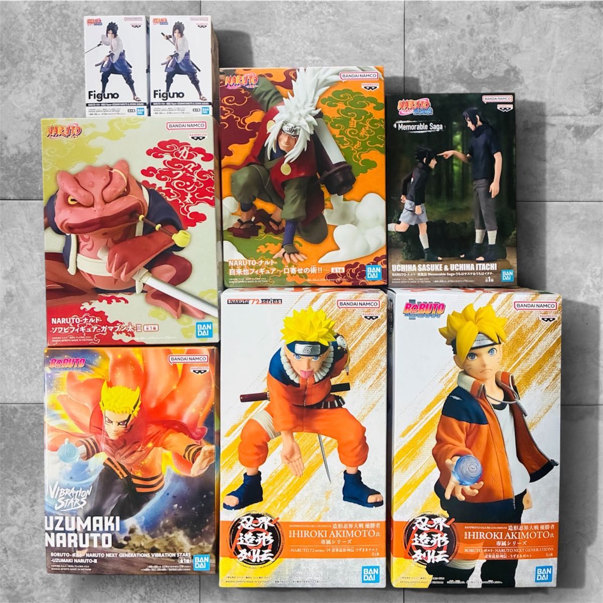 NARUTO BORUTO Figure 8-Piece Set Ninja World Sculpture Legend VIBRATION STARS