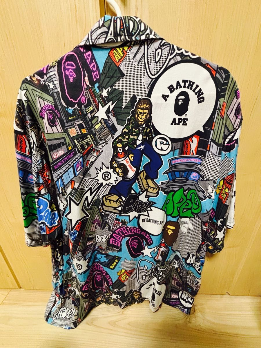 A BATHING APE BAPE 满版印花衬衫 XL WGM WORLD GONE MAD