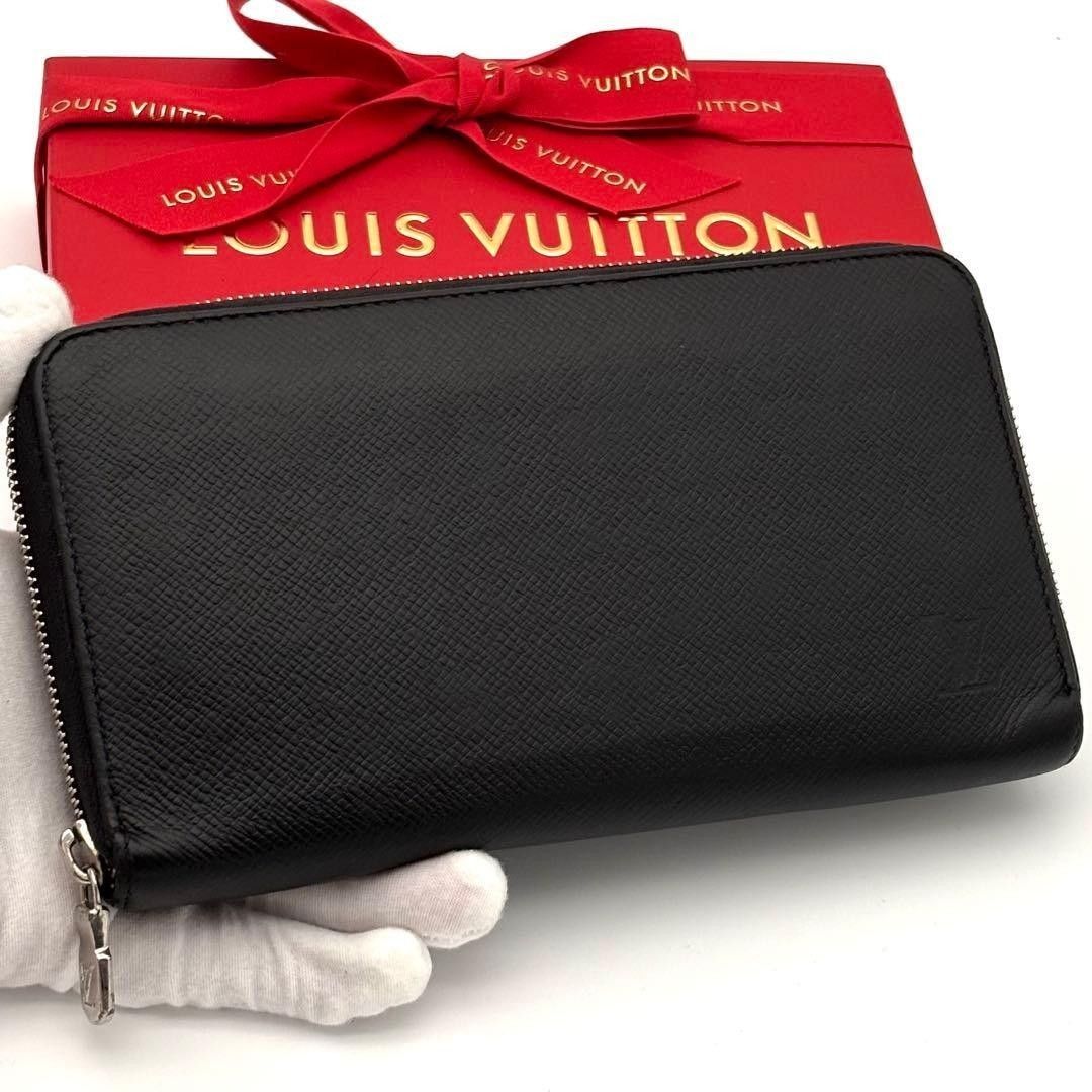 ☆新型☆美品☆Louis Vuitton ルイヴィトン ラウンドファスナー長財布 タイガ ジッピーオーガナイザーNM ブラック 黒