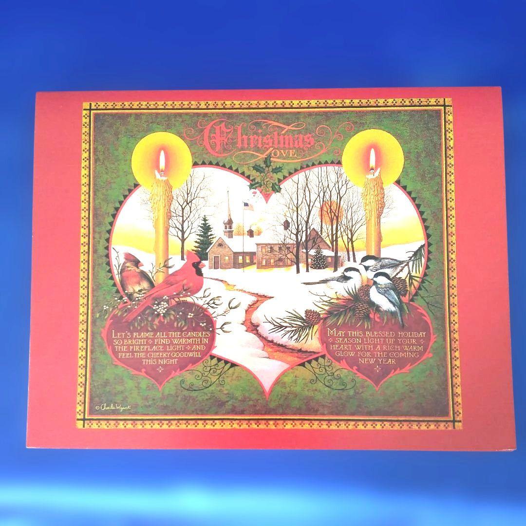 Candle Christmas Card 4 Pieces + 2 Pre-Cut Pieces No.40582