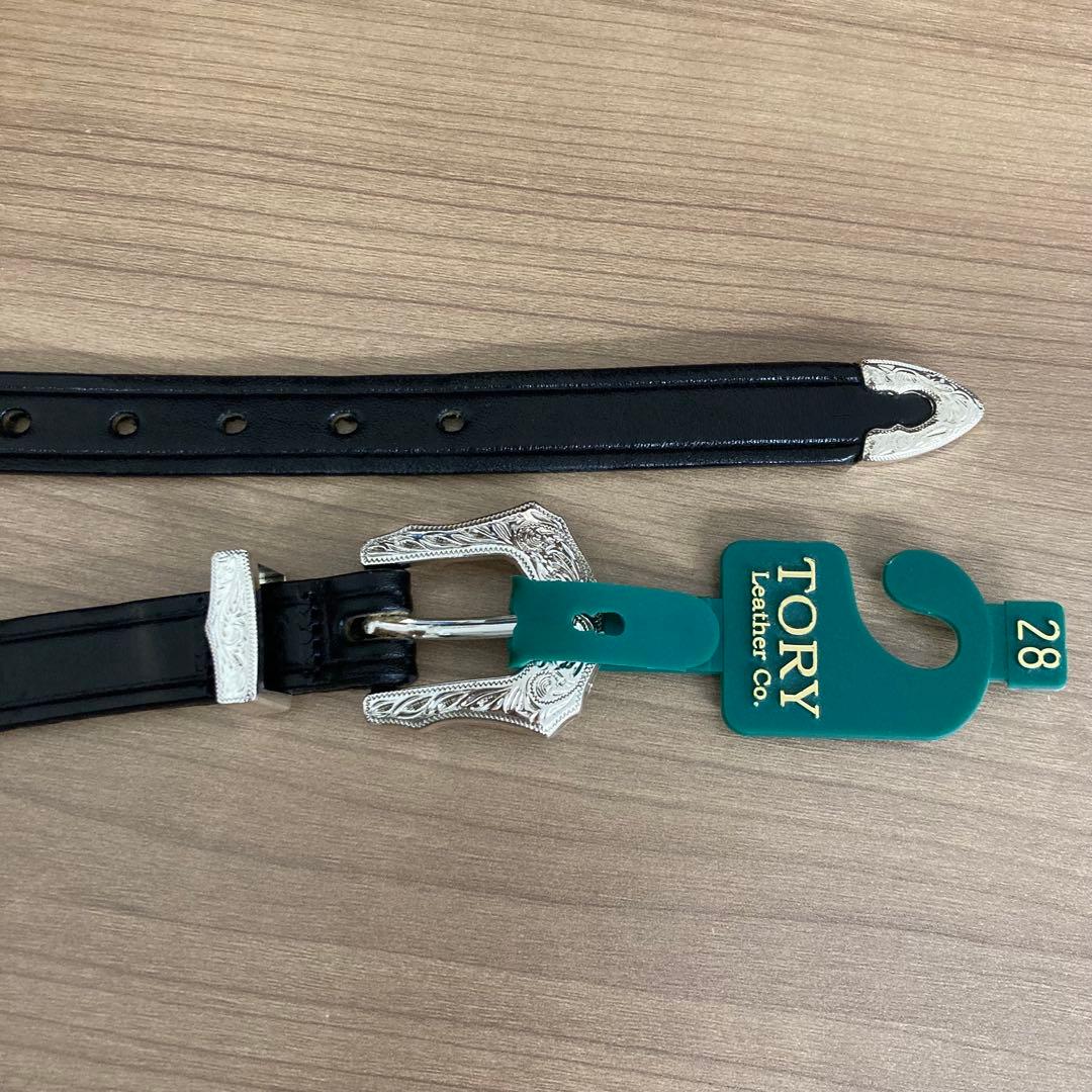 TORY LEATHER西部皮带黑色28