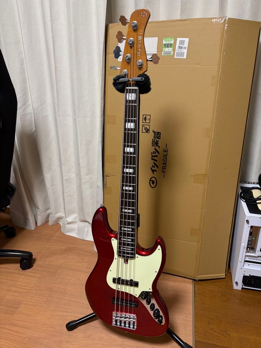【品相极佳】Sire V7 Alder 新一代 5弦 糖果苹果红 5弦贝斯