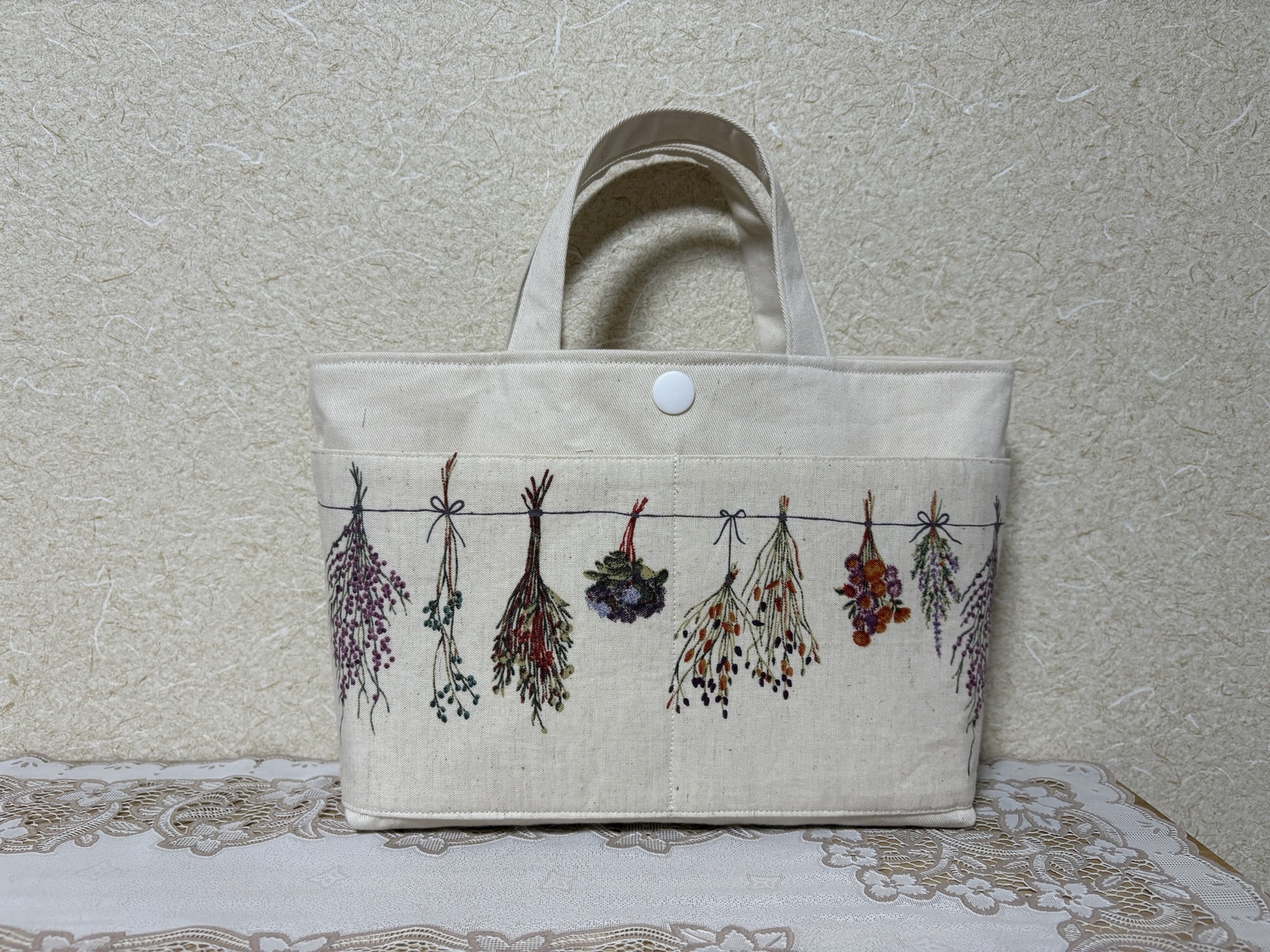 [再入荷]バッグインバッグ☆スワッグ(無地部分生成り))