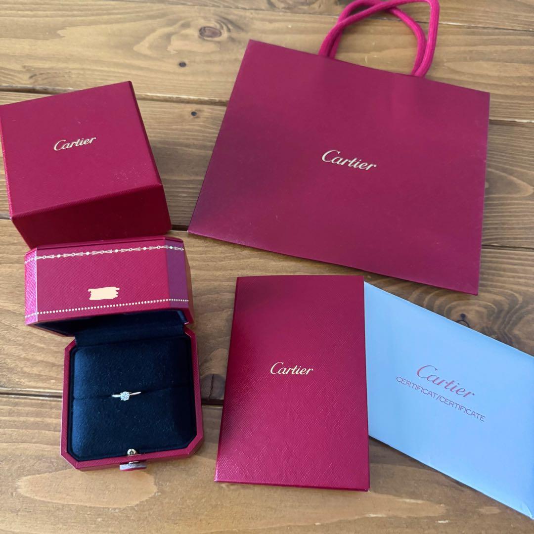 卡地亚 Cartier 1895单钻戒指 0.3ct 8号