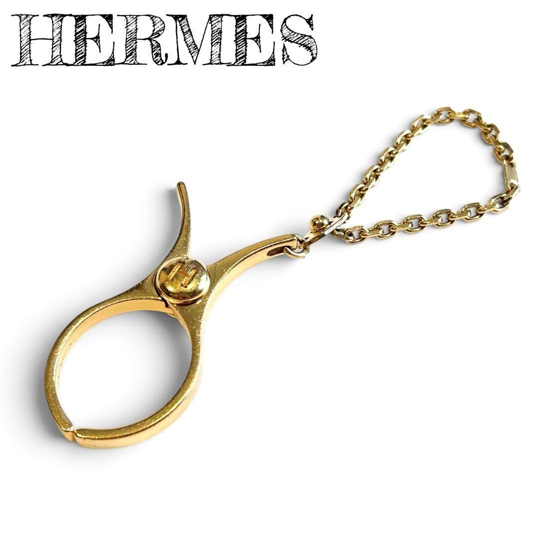 エルメス HERMES フィルー グローブホルダー 手袋ホルダー チャーム ゴールド
