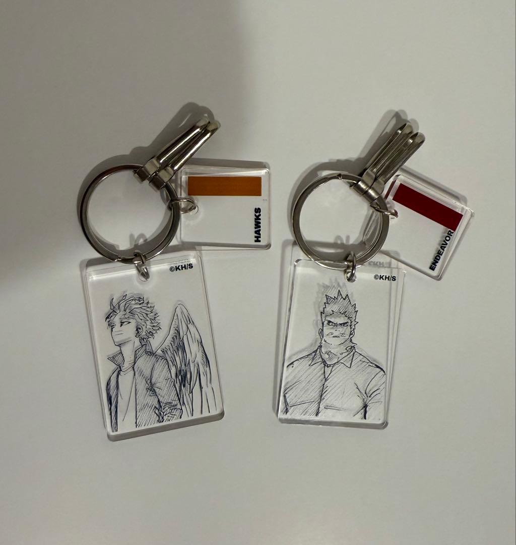 My Hero Academia Clear Base Keychain Hawks Endeavor