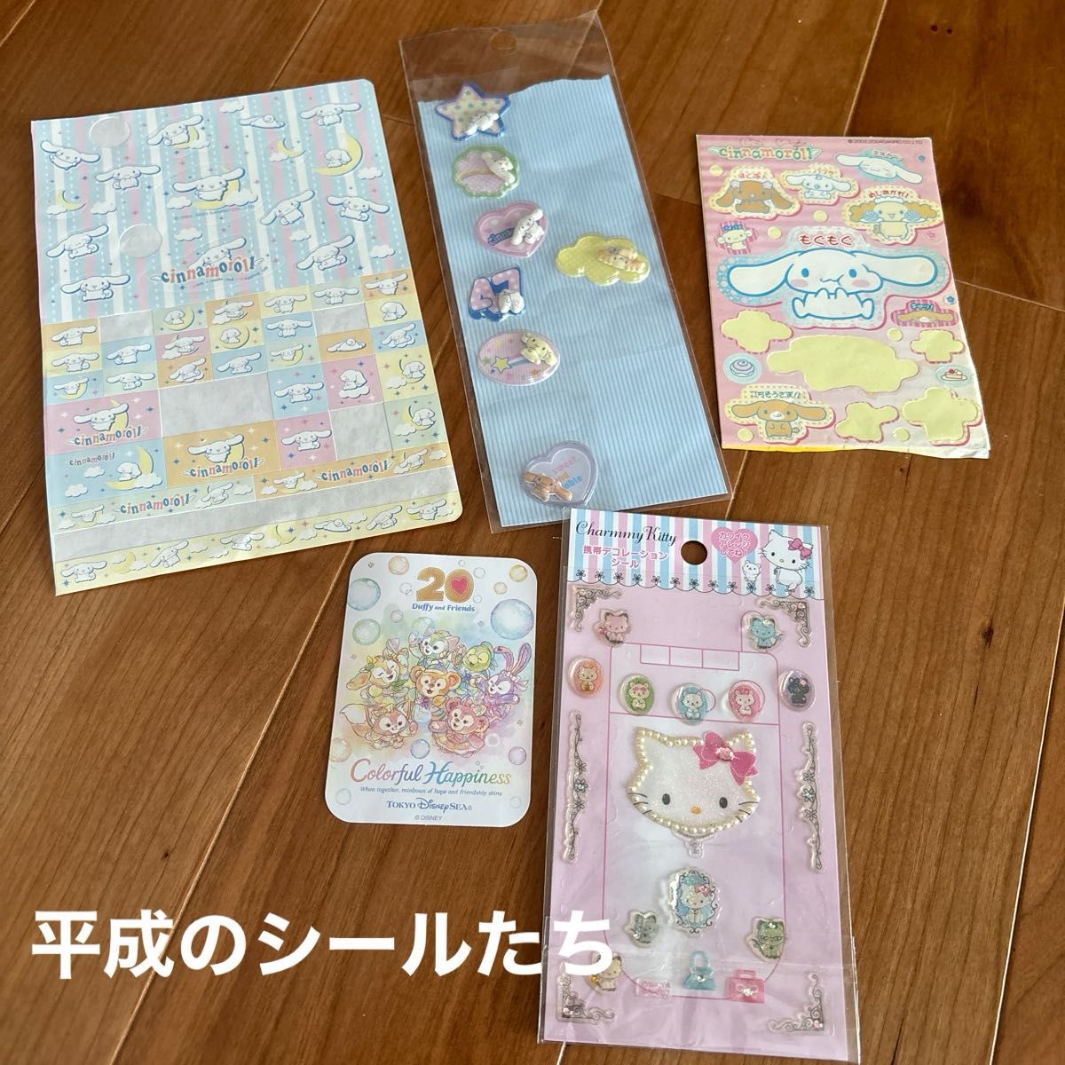 Heisei Era Stickers: Sanrio Cinnamoroll & Chummy Kitty & Disney Sticker Lot (Shipping within the year until Dec. 25)