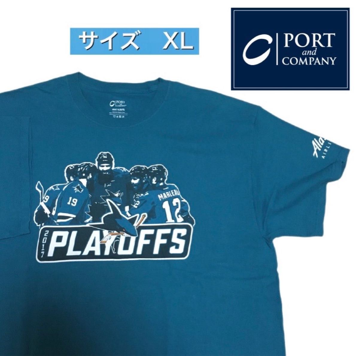 Port and company t恤衫曲棍球短袖XL厚旧衣服进口LL印花美国旧衣服