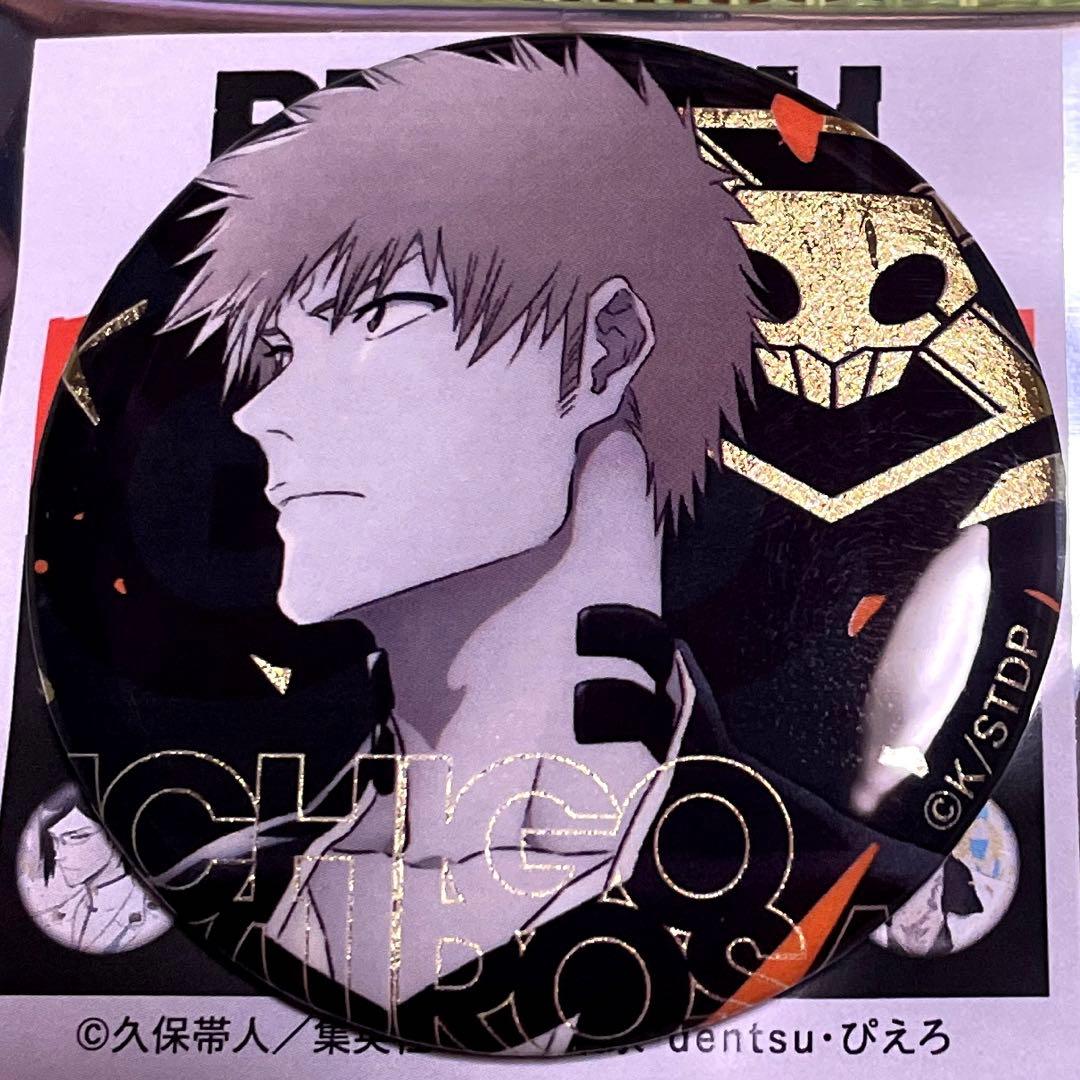 BLEACH Thousand-Year Blood War Arc – Gold Folding Screen–Pattern Can Badge – Ichigo Kurosaki – ★