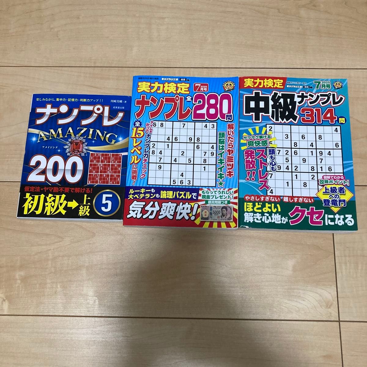 ナンプレ パズル本 3冊セット 初級・中級・実力検定 7月号