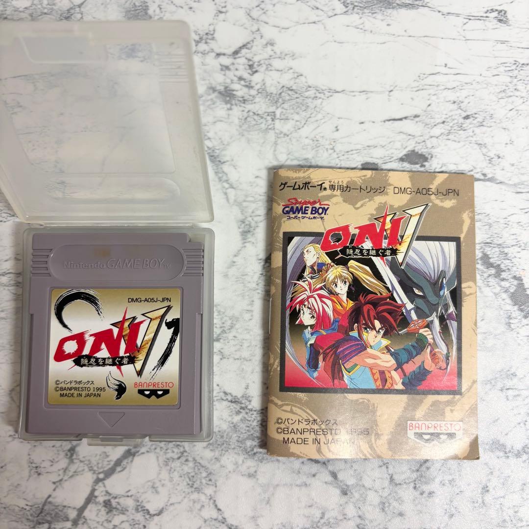 Game Boy Software ONI V Kagen o Tsugu Mono Instruction Manual with Case