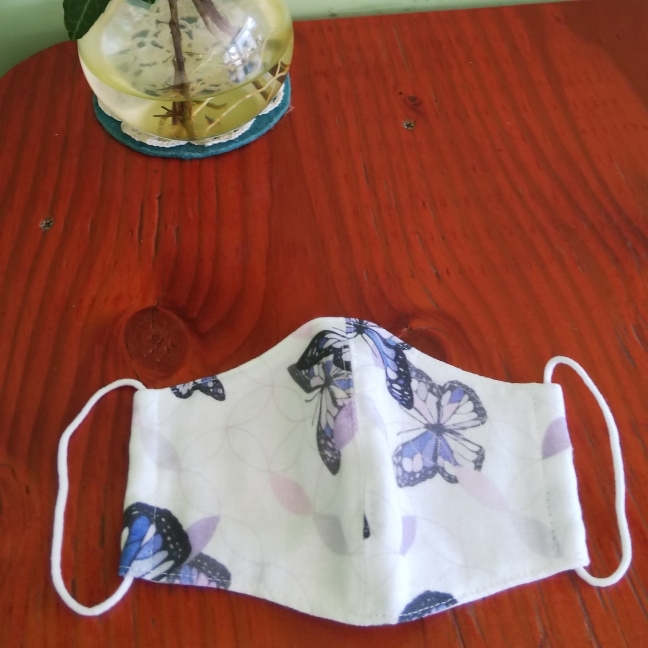 紫蝴蝶面具★儿童用★布口罩★双层纱布★立体口罩★鬼★和风图案★角色★灭