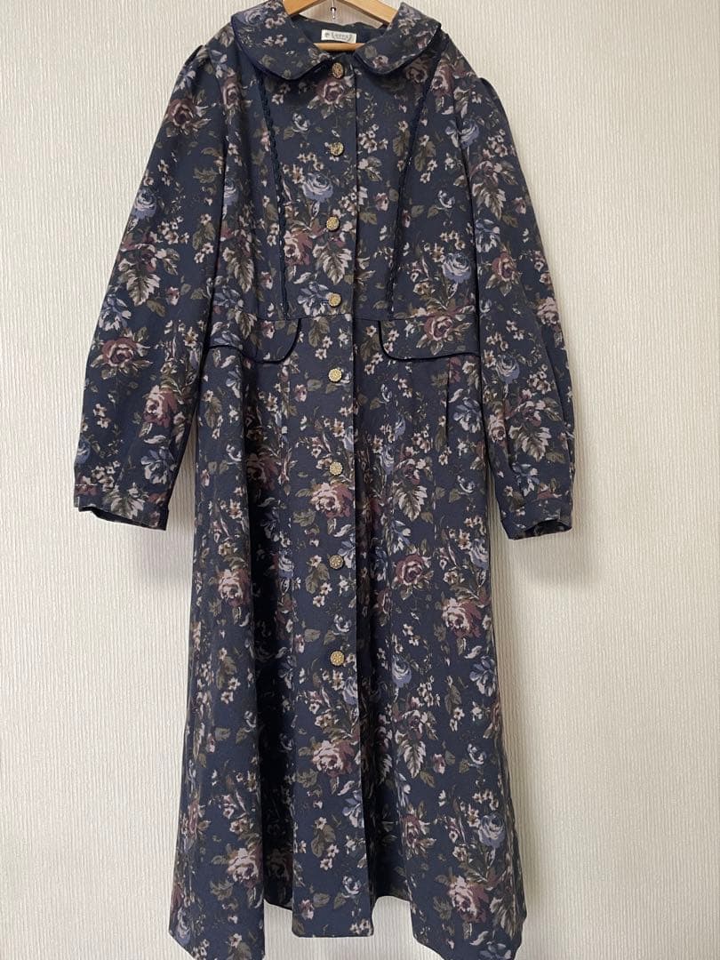 【axes femme】碎花长款连衣裙 长袖