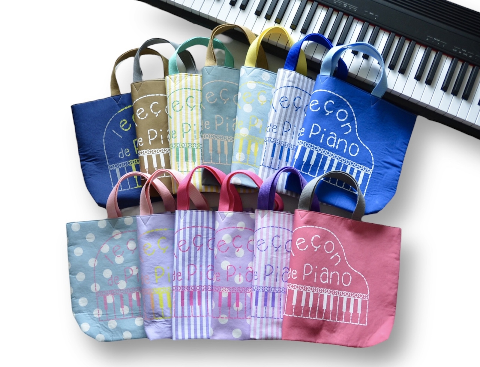 可选择的颜色 “Piano de le ç on” 包钢琴课程包绘本袋名装免费