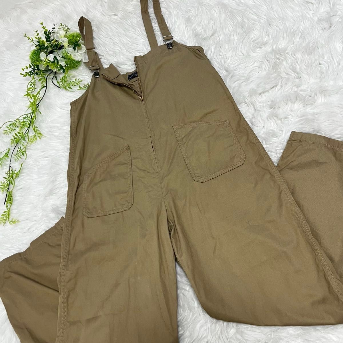 SCHOTT ショット オーバーオール センタージップ ベージュ バイカー アメリカン