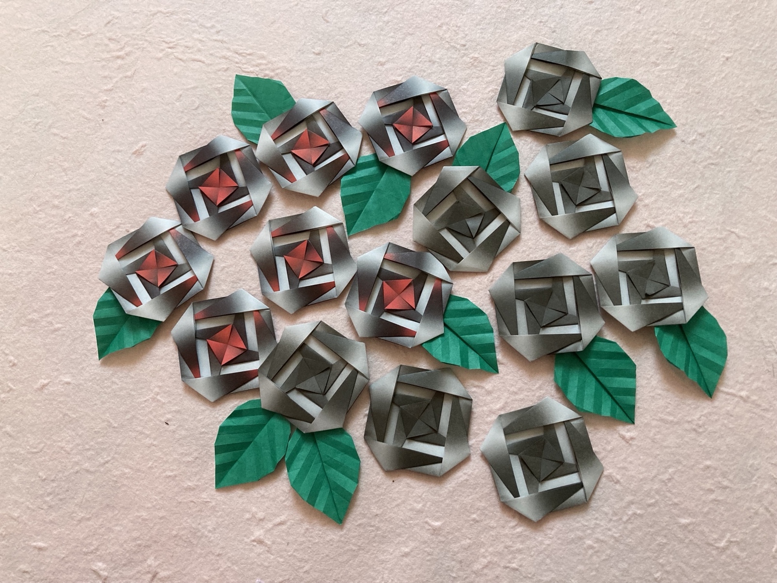 折纸玫瑰 * 黑色15轮