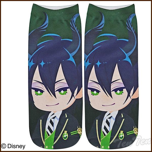ディズニー ツイステッドワンダーランド プリントソックス マレウス (ディアソムニア寮) ツイステ グッズ 靴下 【即納品・即納品以外同梱不可】