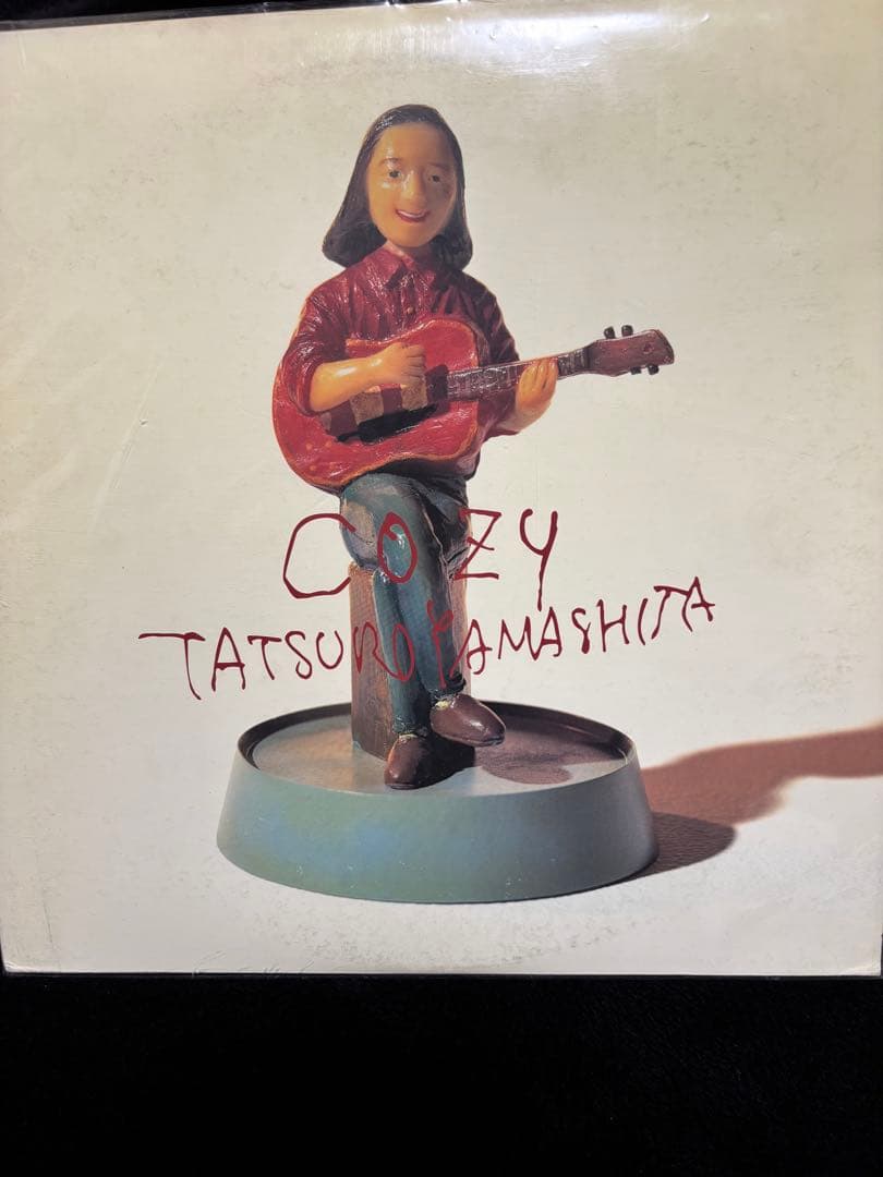 Rare!! Tatsuro Yamashita COZY Analog 2-LP Set Record LP with Paper Figure